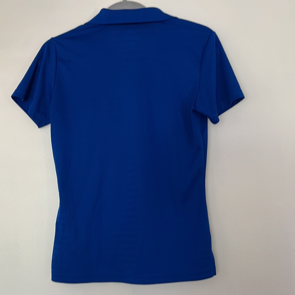 adidas Women's Short Sleeve Polo Tee in Royal Blue - Picture 4 of 6